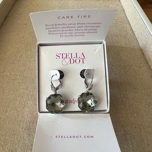 Stella & Dot Droplet Smokey earrings